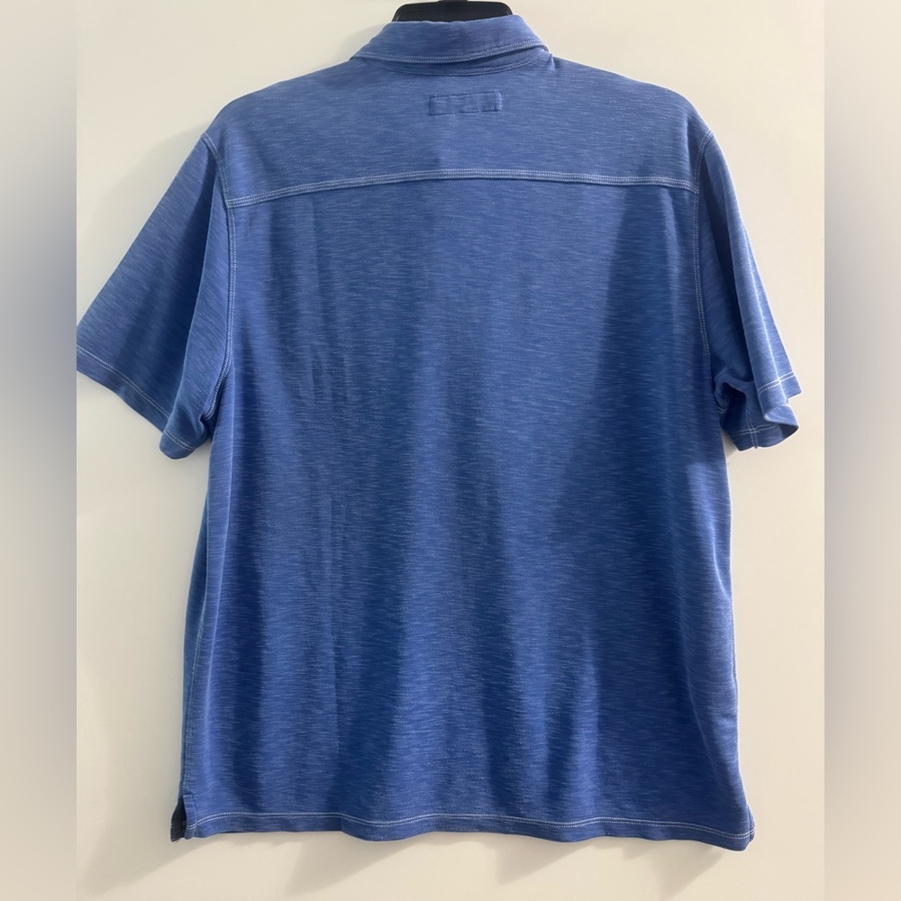 Tommy Bahama Blue Polo Shirt with Classic Collar - Picture 3 of 10